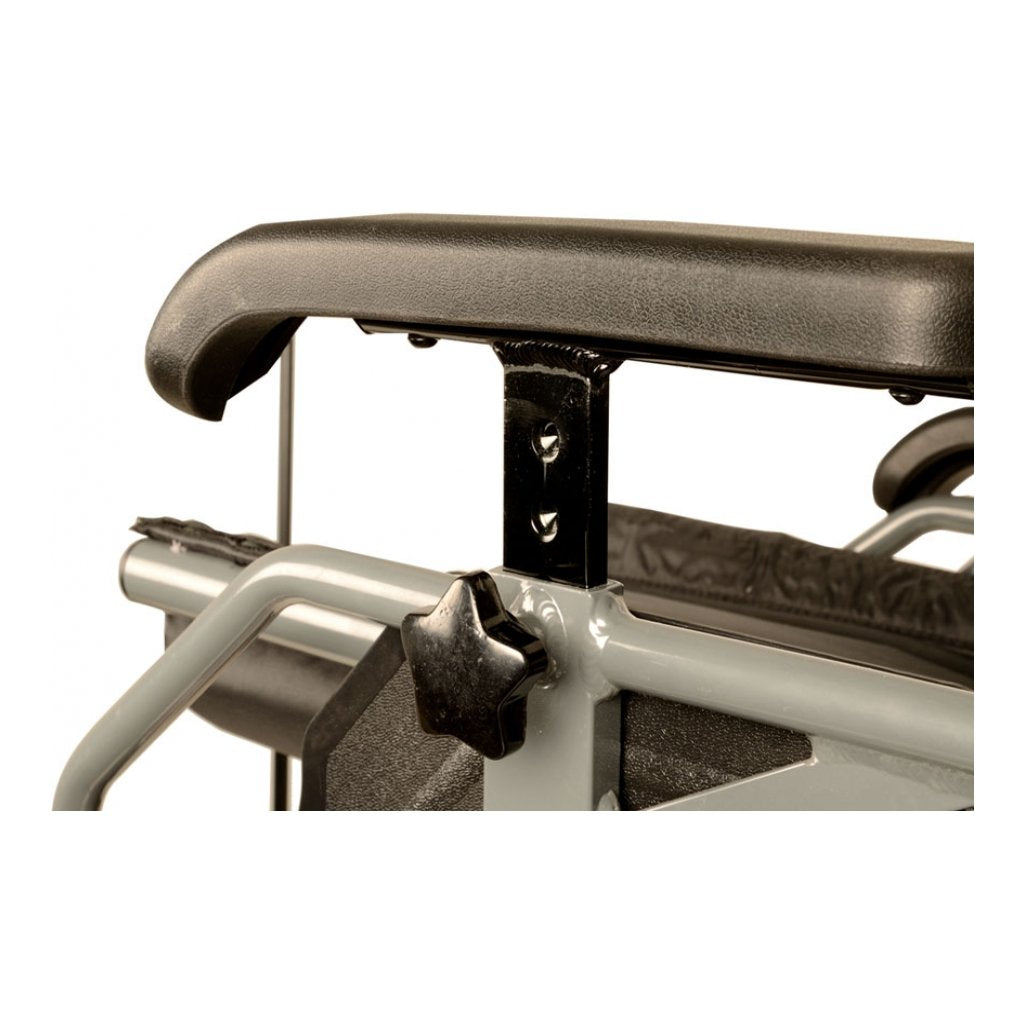 Gima King - Cochecito de aluminio con asiento de 46 cm, tejido negro