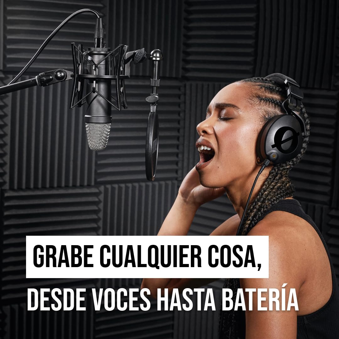 RØDE NT1 Signature Series micrófono de condensador de gran diafragma de la con soporte antivibraciones, filtro antipop y cable XLR para producción musical, grabación de voz, streaming y podcasting