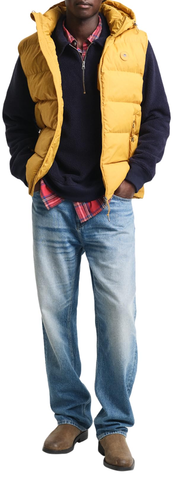 GANT Chaleco Active Cloud, Amarillo Amarillento, XXL Hombres