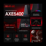 TP-Link Archer GXE75, Router WiFi 6 Gaming AXE5400, Triple Banda, 2.5G WAN/LAN, OFDMA, MU-MIMO, Game Accelerator, QoS Inteligente, Compatible con OneMesh y VPN