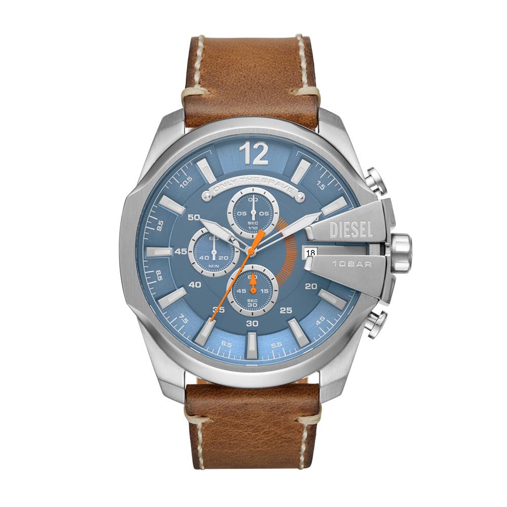 Diesel Reloj Analógico para Hombres de Cuarzo con Correa en Cuero DZ4458