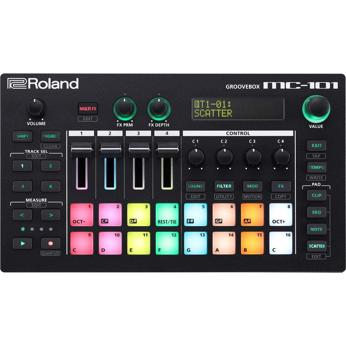 Roland MC-101 AIRA DJ Groovebox - Estudio de producción de bolsillo