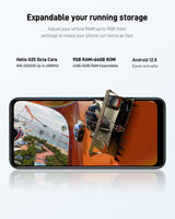 DOOGEE Teléfono Móvil Libre Android 12 X98 Pro, Smartphone con 9GB + 128 GB, 6.52" HD Sony Cámara 12+2MP+8MP Front, Helio G25 / Octa Core, Batería 4200 mAh Carga Rápida 10W OTG