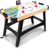 Serenelife mesa de hockey de aire de 58”, Motor dos veces mas fuerte, Marcador de puntos LED digital, Dispensador de discos