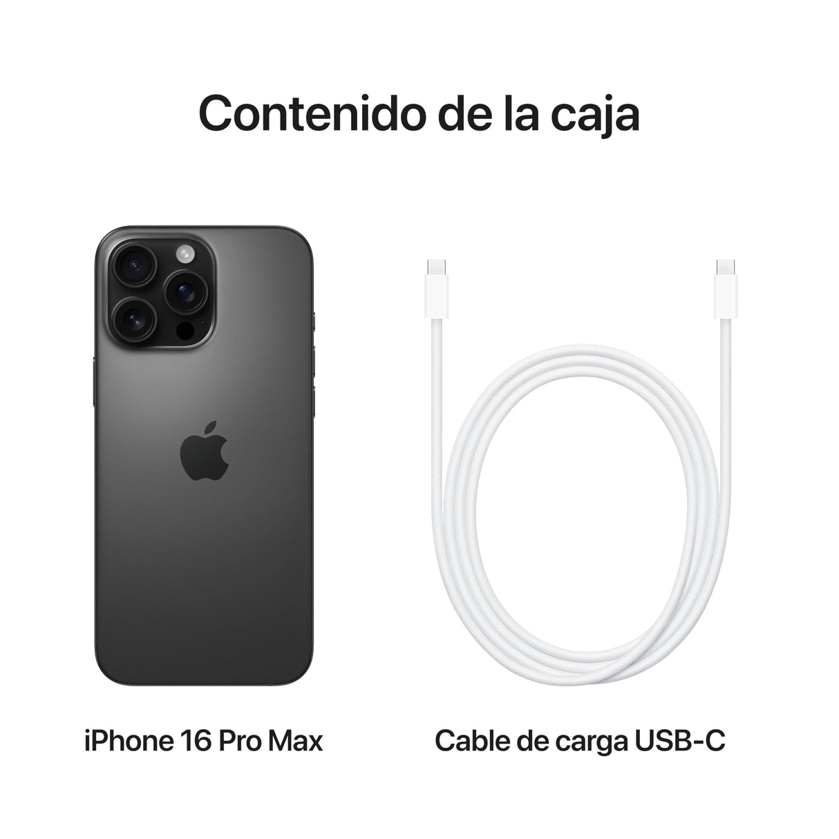 Apple iPhone 16 Pro MAX (256 GB) - Titanio Negro + Funda de Silicona con MagSafe - Denim
