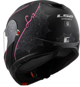 LS2, Casco modular moto STROBE II LUX negro rosa, S