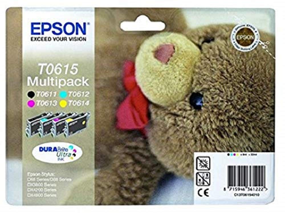 Epson Tin Epson T0615 Multipack (C/Y/M/Bk) Teddy