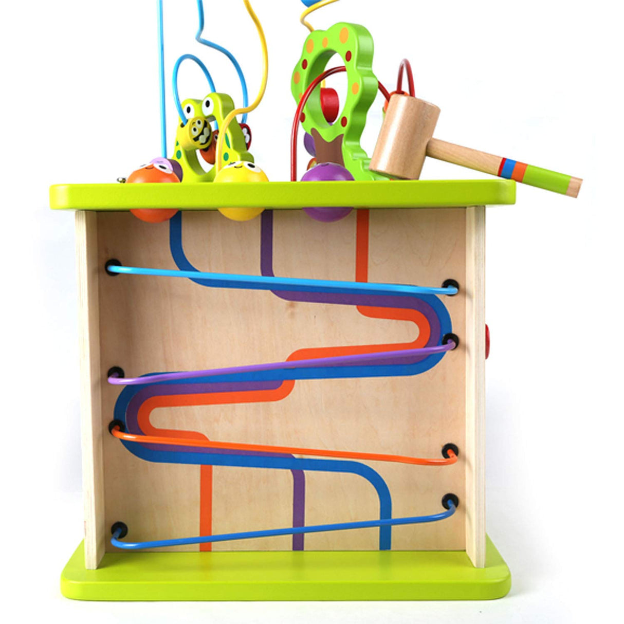 Hape Cubo de Juego de Bichitos del Campo | Rompecabezas de Aprendizaje de Madera, Centro de Actividades de 5 Caras