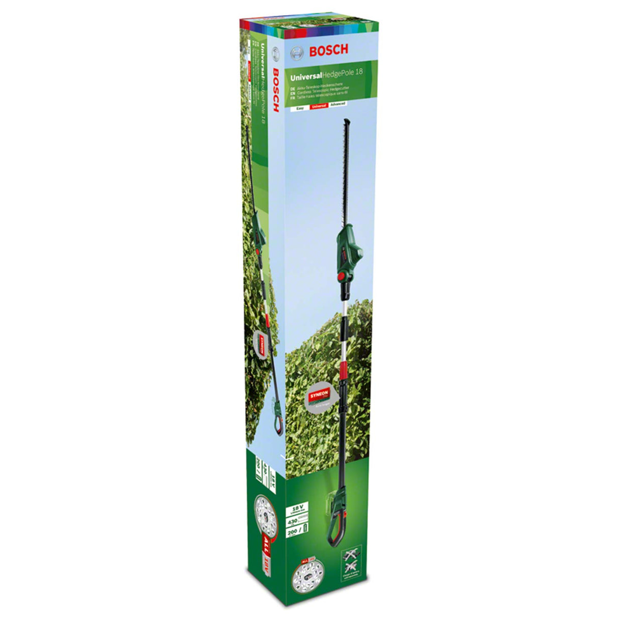 Bosch Tijeras cortasetos telescópicas a batería UniversalHedgePole 18 (1 batería, sistema de 18V, en caja)