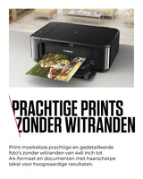 Canon Pixma MG3650S Impresora Multifunción 3 en 1, Sistema de Inyección de Tinta, Impresión, Escaneo y Copia, WiFi, Impresión a Doble Cara, Cartuchos Fine, Alimentación de Papel Frontal, Negro