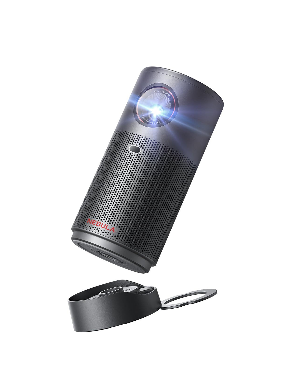 Nebula Capsule Air - Proyector con Google TV, Licencia Oficial de Netflix, 720p, Mini proyector Inteligente con WiFi y Bluetooth, batería de 2 Horas, Dolby Digital, ultracompacto para Uso Flexible