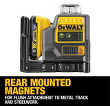 DEWALT DCE0811D1G-QW - Nivel Láser Autonivelante Verde, 2 Líneas 360°, Batería Li-Ion 2Ah XR 12V, Resistente IP65, Test de Caída 2m, Proyección Horizontal y Vertical, Incluye Pack de Batería 12V