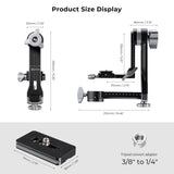 K&F CONCEPT Cabezal de Trípode Cardán, Panorámico de 360° de Aleación de Alta Resistencia con Placa de Liberación Rápida Arca-Swiss de 1/4 de Pulgada para Cámaras, Capacidad de Carga 20 KG