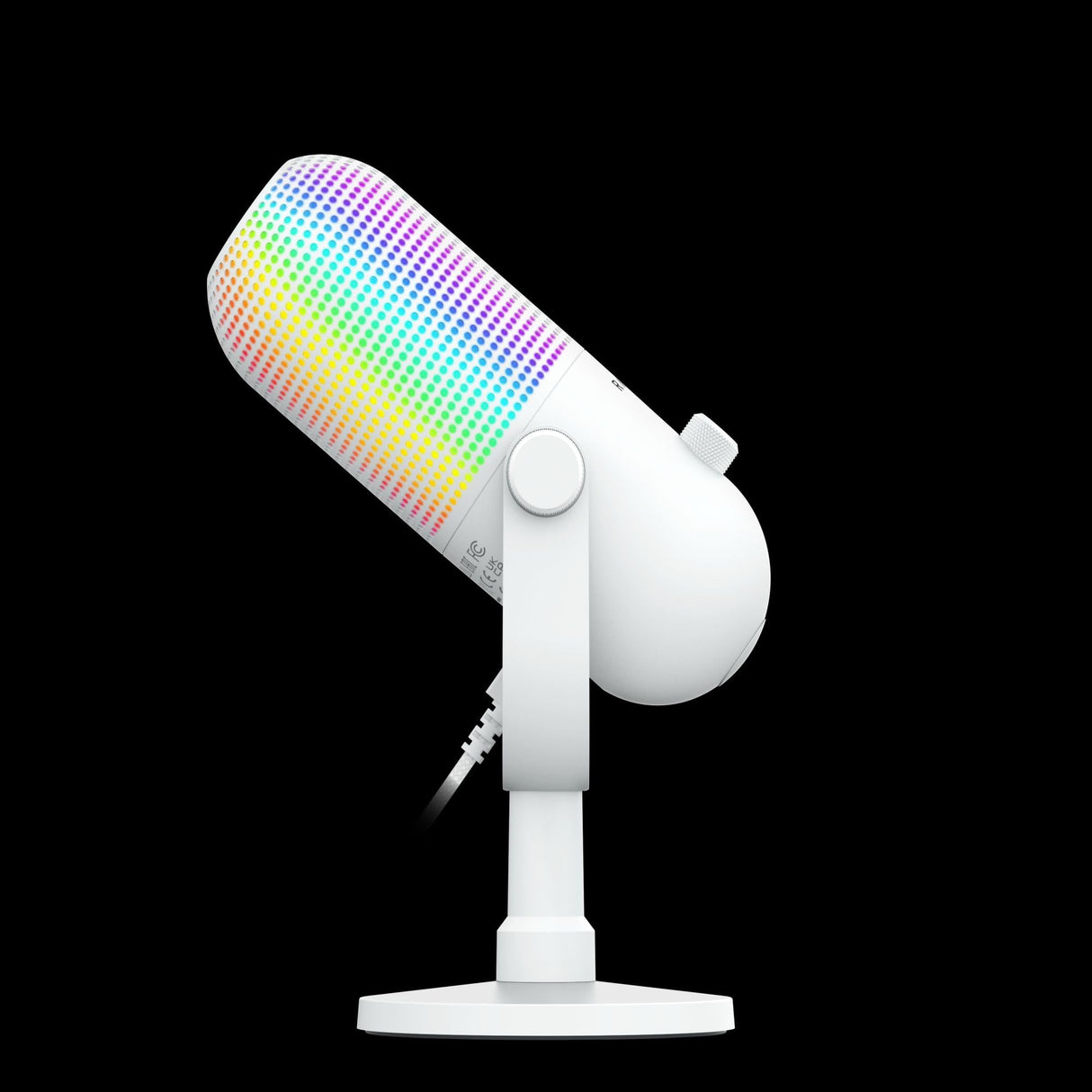 Razer Seiren V3 Chroma - Micrófono USB RGB - Micrófono de Condensador supercardioide con Tap-to-Mute (iluminación reactiva, limitador de Ganancia Digital y Amortiguador Integrado) Blanco
