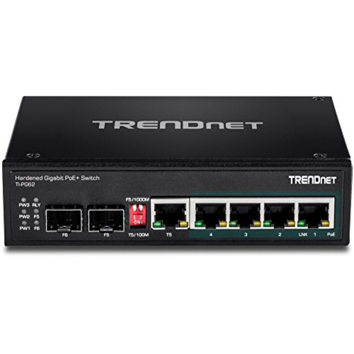 TRENDnet, TI-PG62, Switch DIN-Rail PoE+ Gigabit Industrial de 7 Puertos