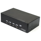 StarTech.com Switch Conmutador KVM de 4 Puertos Dobles DisplayPort de 4K 60Hz - KVM de 4 Puertos Duales DP