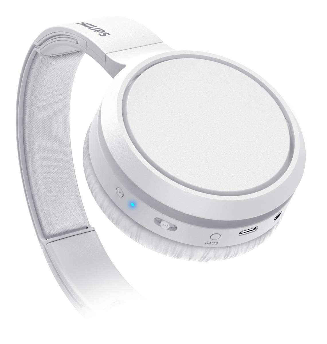 PHILIPS Auriculares Inalámbricos de Diadema con Micrófono/Bluetooth, Aislamiento de Sonido, 29h de Reproducción, Carga Rápida/Cascos Inalámbricos H5205WT/00, Blanco (White)