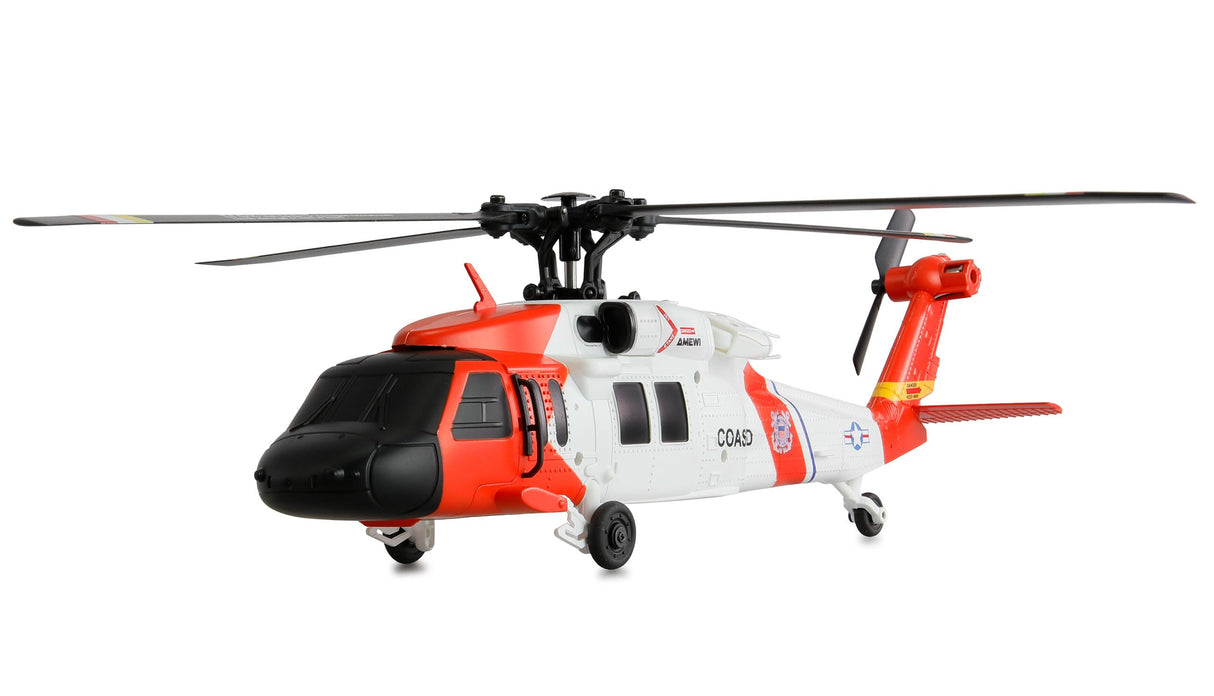 Amewi UH-60L Black Hawk Coastguard - Helicóptero sin escobillas (4 Canales, 6 G, RTF, teledirigido)