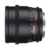 Samyang F1313010101 - Objetivo para vídeo VDSLR para Fuji X (Distancia Focal Fija 85mm, Apertura T1.5-22 AS IF UMC II, diámetro Filtro: 72mm), Negro