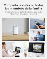 Reolink 2K Timbre Inalámbrico con Cámara, 2,4/5G WiFi Timbre a Batería, Visión 150°x150°, Alimentación por Batería/Cable, Detector de Personas/vehículos/Paquetes, Sin Cuotas, Home Hub Incluido