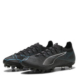 PUMA Ultra 5 Pro FG/AG, Zapatillas de fútbol Unisex Adulto, Black Silver-Bright Aqua, 43 EU
