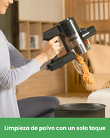 Vactidy Aspiradora sin Cable V9, Aspiradora Escoba sin Cable 30K Pa Potente Succión, Autonomía de 45 Mins, 4-en-1 Aspirador de Mano para Mascota, Suelo