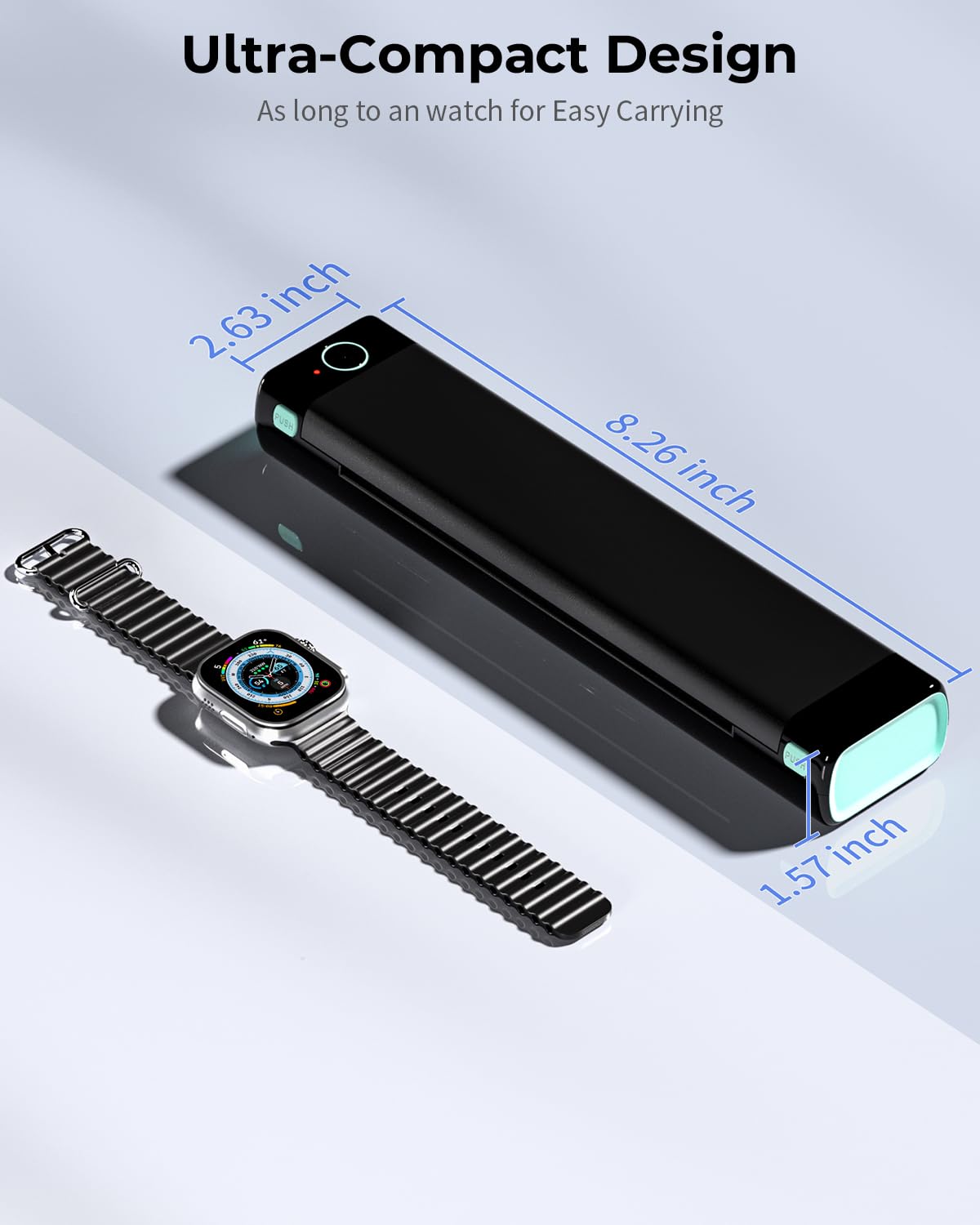 Phomemo M08F Impresora Térmica Portátil, Compatible con Papel Térmico A4, Impresoras de Viaje Móviles Inalámbricas para Automóviles y Oficinas