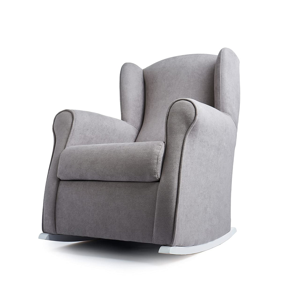 Gasten a gusto SILLONEA- Butaca Lactancia Rodero o Mecedora- Tela Antimanchas (Acualine). Medidas: 96 * 74 * 78 cm. Ideal para amantar y balancear al Bebe para dormirlo.… (Gris)
