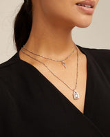 UNO de 50, Collar Aleación Metales, Plata de Ley, Charms Llave y Candado, Joya Artesanal, Diseño Creativo