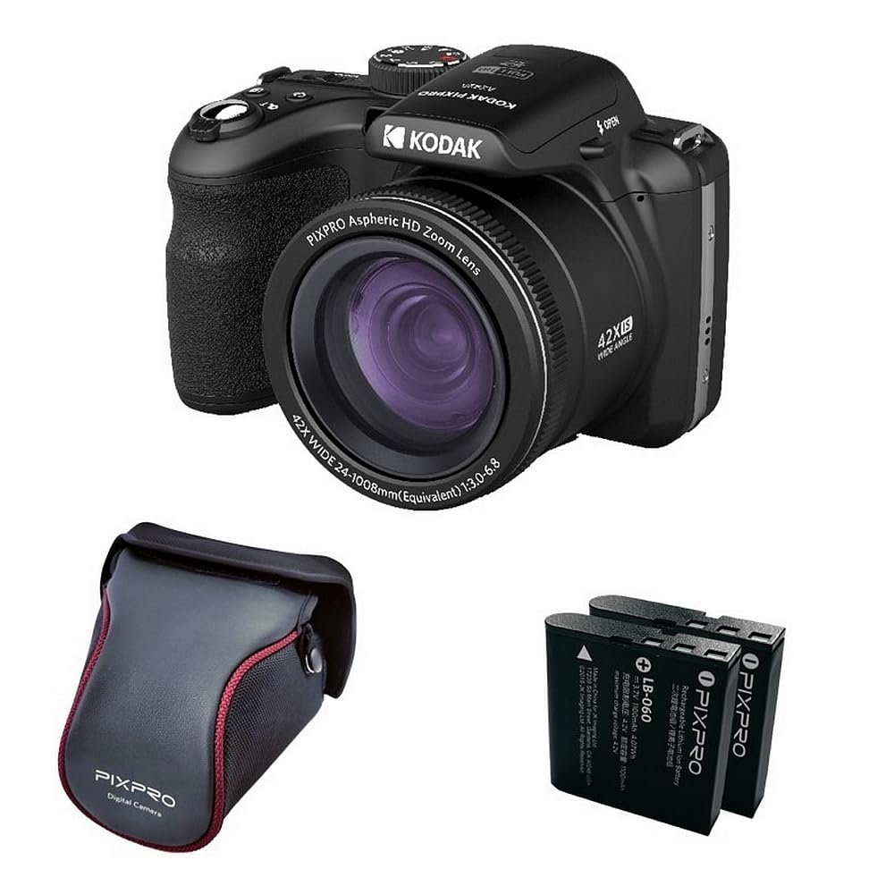 KODAK Pixpro Astro Zoom AZ426 - Cámara Digital Bridge, Zoom Óptico 42X, Gran Angular de 24 mm, 20 Megapíxeles, LCD 3, Video Full HD 1080p, Batería Li-ion - Negra