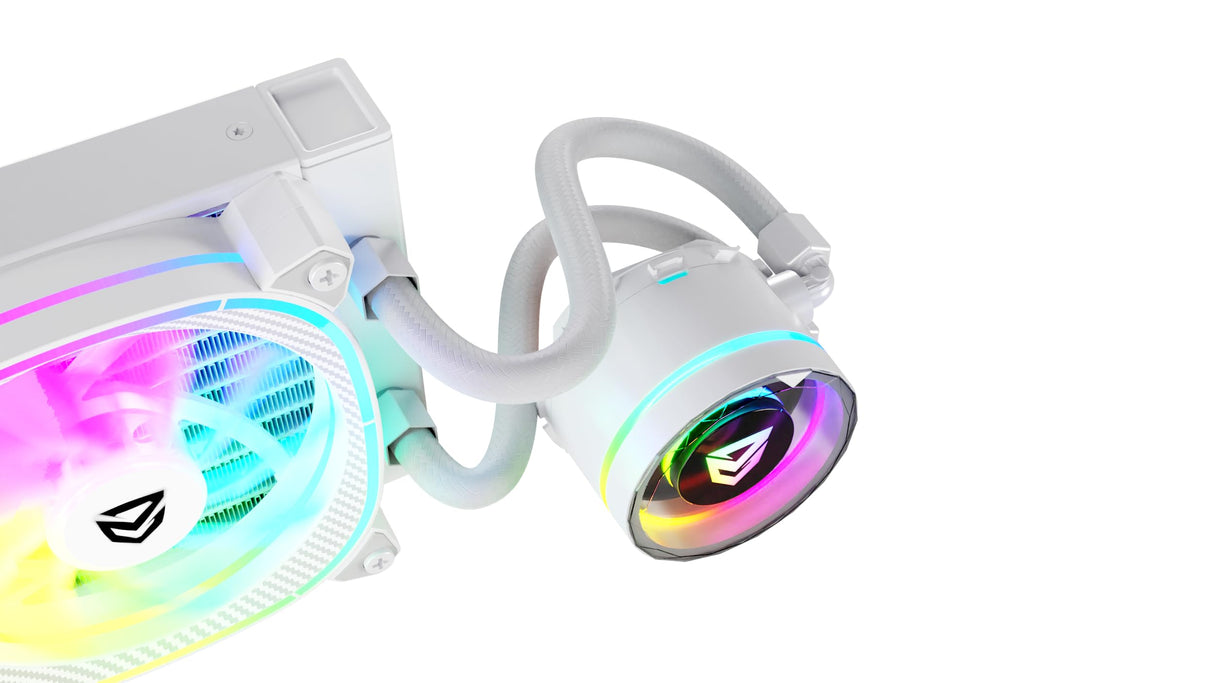 Nfortec Atria X refrigeración líquida CPU 360mm ARGB 240W compatible Intel AMD color blanco