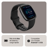Fitbit Versa 4,Black/Graphite Smartwatch, Unisex-Adult, Negro/Aluminio Grafito, One Size