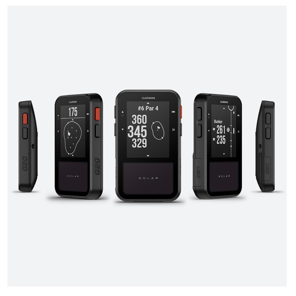 Garmin Approach G20, GPS de Golf de Mano, 43.000 Campos de Golf preinstalados, Pantalla de 2,2'', Distancia a peligros y Doglegs, Duración ilimitada de la batería en Condiciones soleadas