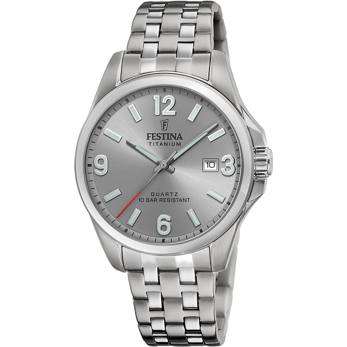 Festina Reloj Hombre F20696/2 Titanium Caja de Titanio Plateado Correa de Titanio Gris