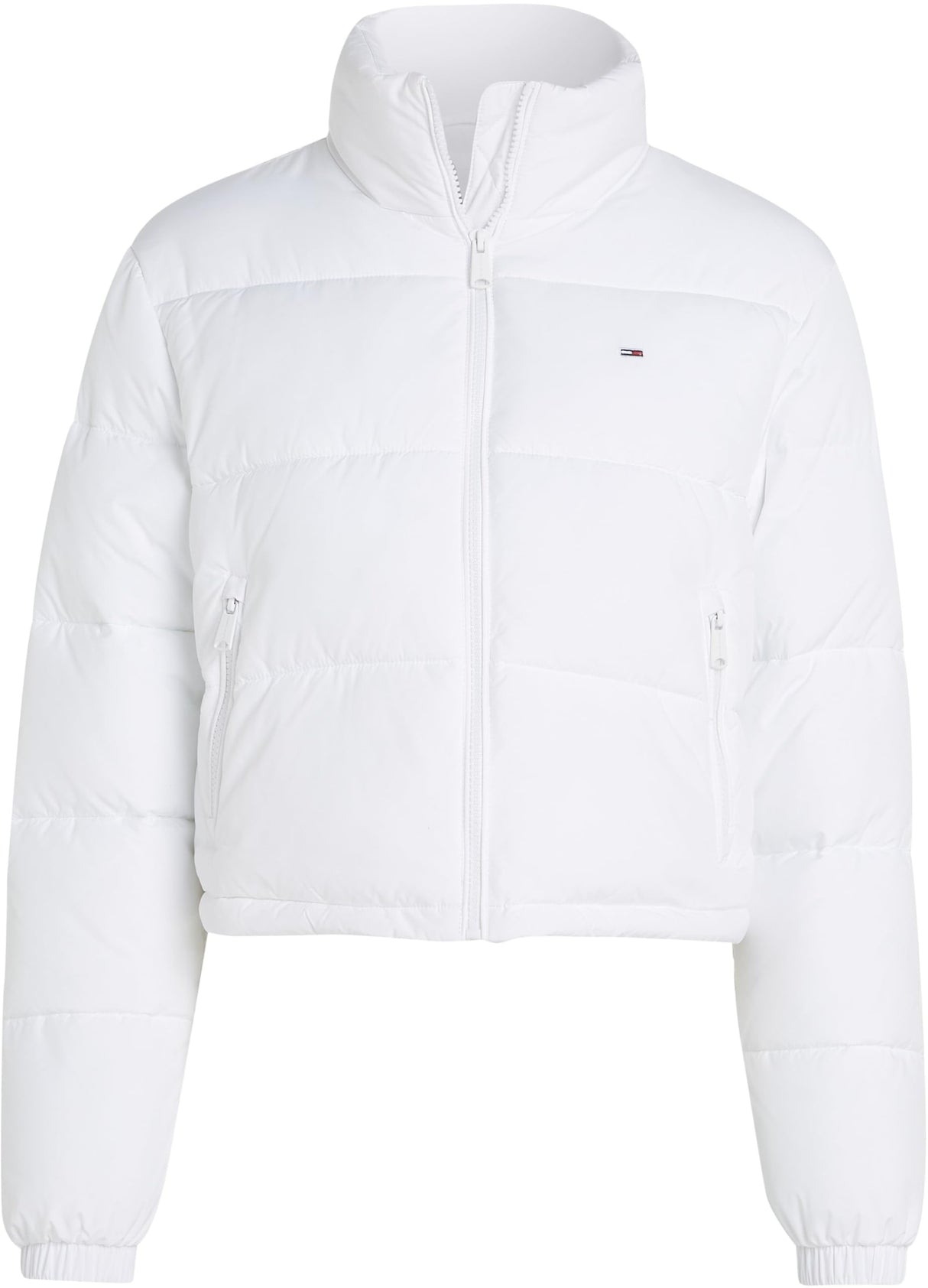 Tommy Jeans Cazadora Acolchada Mujer Cropped Essential Puffer Corta, Blanco (White), S