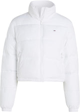 Tommy Jeans Cazadora Acolchada Mujer Cropped Essential Puffer Corta, Blanco (White), S