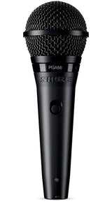 Shure PGA58 Micrófono dinámico: micrófono Vocal de Mano con Interruptor de Encendido/Apagado, Conector XLR de 3 Pines, Cable de 15 'XLR a QTR, Adaptador de Soporte y Punta de Cremallera (PGA58-QTR-E)
