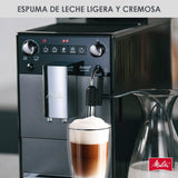 Melitta Avanza F270-100 Mystic Titan - Cafetera superautomática compacta con molinillo silencioso, máquina de café con capuchinador easy, depósitos XL, modo doble taza y limpieza automática, 1,5 L