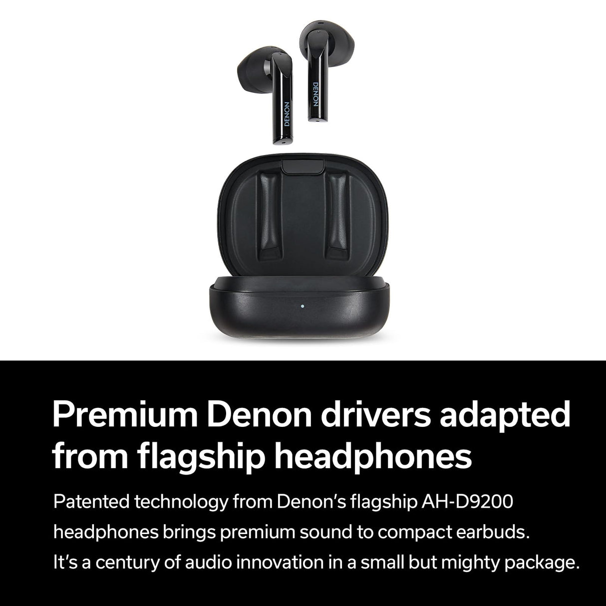 Denon AH-C500W - Auriculares intrauditivos inalámbricos, Resistentes al Agua, con micrófono Integrado, Color Blanco
