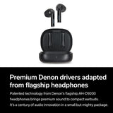 Denon AH-C500W - Auriculares intrauditivos inalámbricos, Resistentes al Agua, con micrófono Integrado, Color Blanco