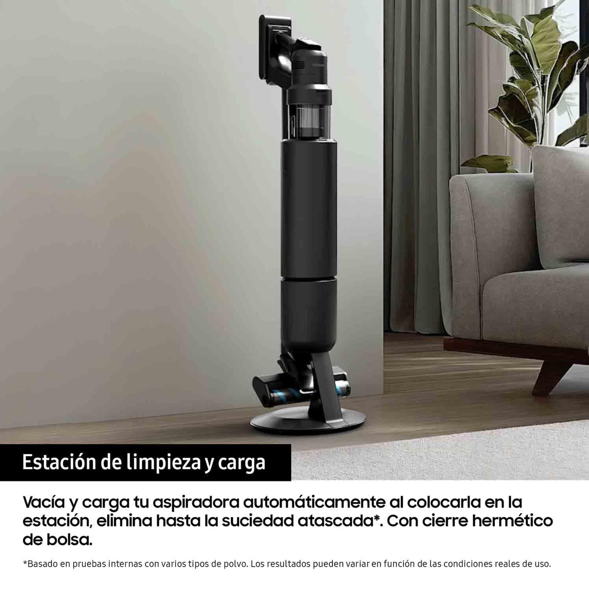 Samsung Aspiradora sin Cable Bespoke AI Jet Ultra 400W con Sistema de filtración HEPA VS90F40DEK/WA