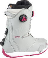 Nitro Dynasty Boa 24 All Mountain Freeride Premium Sistema de Cordones Rápidos Step On Boot Snowboot Barco de Snowboard, Mujer, Vino Iron, 26