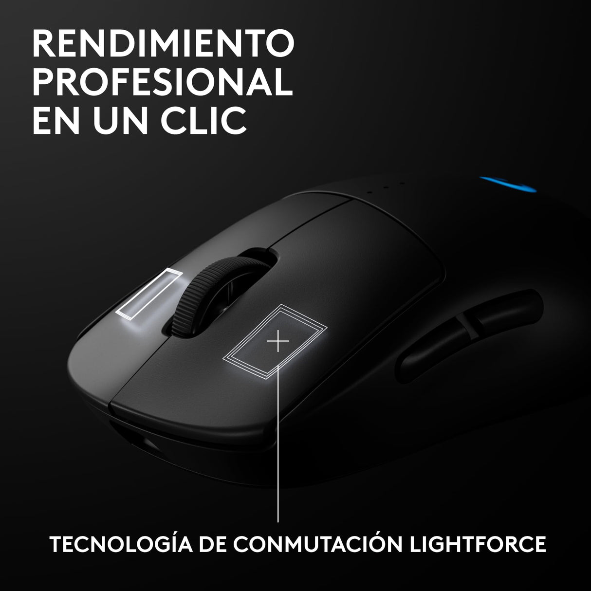 Logitech G PRO 2 LIGHTSPEED,ratón inalámbrico para gaming, para diestros o zurdos con hasta 4 botones laterales magnéticos personalizables y conmutables,sensor de 44 000 DPI,carga USB-C, PC/Mac-Negro