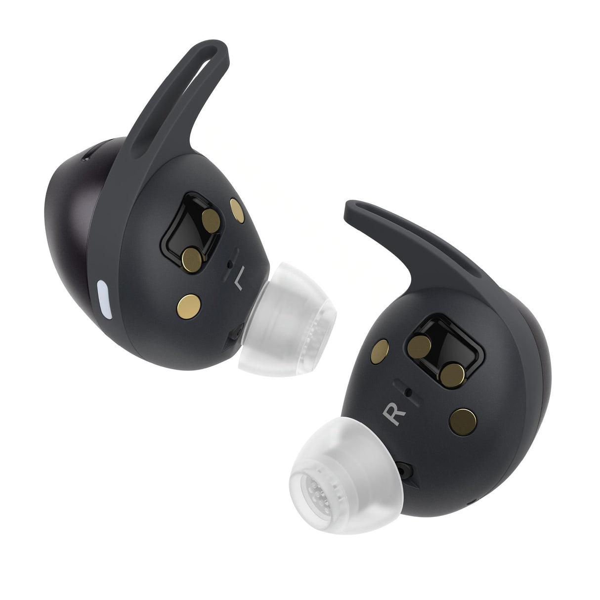 Sennheiser Momentum Sport Auriculares con Ajuste de Sonido Deportivo y ANC adaptativo, Ajuste Seguro, 24 Horas de duración de la batería - Grafito
