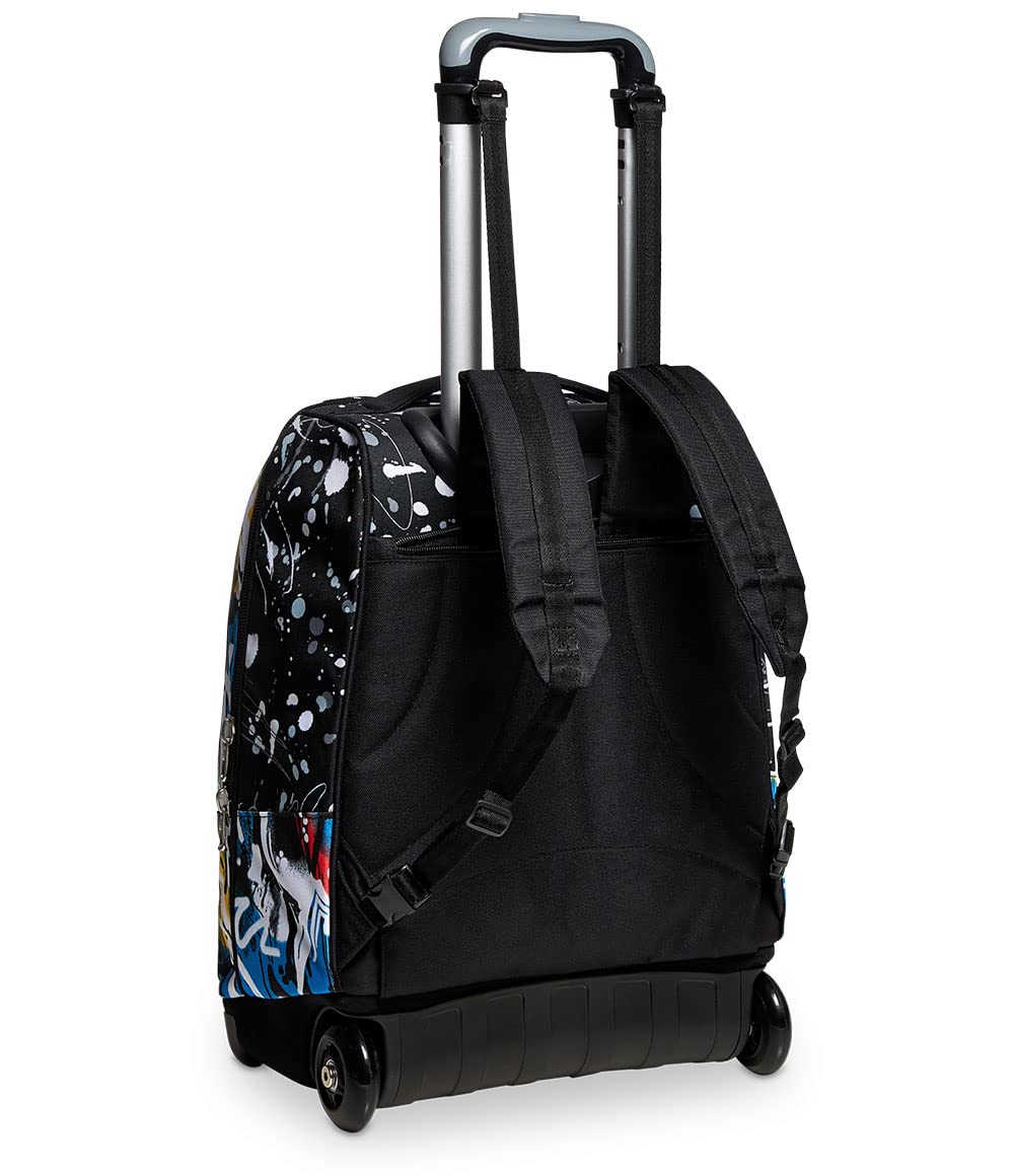 Seven Trolley Mochila, NAVYBUSH, Bolsa con Ruedas Para Libros, 2 en 1, Mochila+Trolley, para adolescentes, niñas y niños, Para la escuela, el deporte, el tiempo libre, funda para portátil