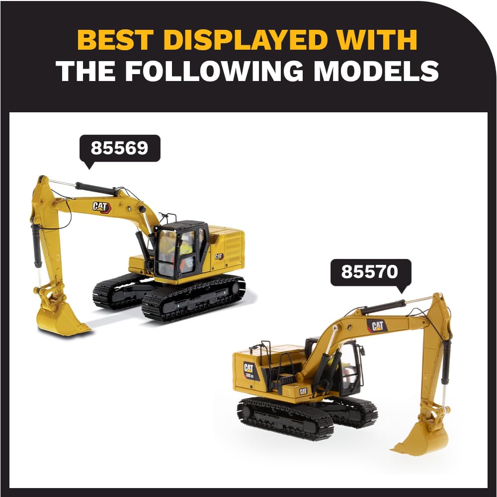Caterpillar Diecast Masters 85657 - Excavadora 4 Herramientas 323 Hex, Escala 1:50, Aprox. 9,5 x 3,4 x 4,6 cm, a Partir de 14 años