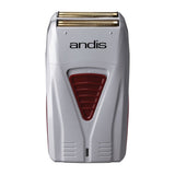 Andis - Afeitadora con cable o inalámbrica de iones de litio TS-1 Pro-Foil con cuchillas de titanio supersuaves - Para un afeitado apurado y suave - Máquina de afeitar impermeable de doble voltaje con cargador, gris (paquete de 1)