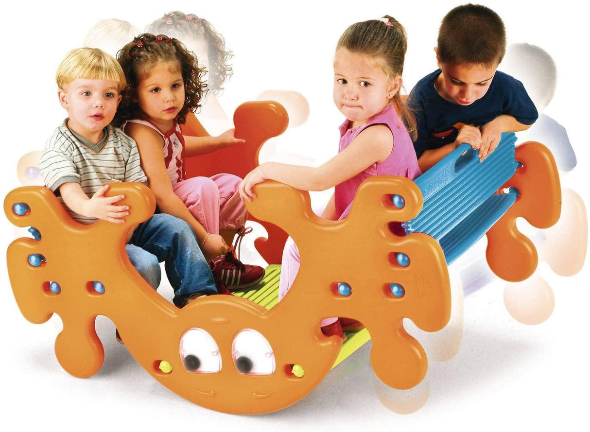 FEBER - Mesa de Picnic con Fantasmas, Balancín Convertible en Mesa de Picnic, Fácil Montaje, Capacidad para 4 Niños, Sin Accesorios, para Niños y Niñas a Partir de 1 año, Famosa (800010242)