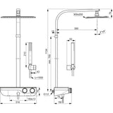 Ideal Standard A7332AA Ceratherm S200 Sistema de ducha, cromado
