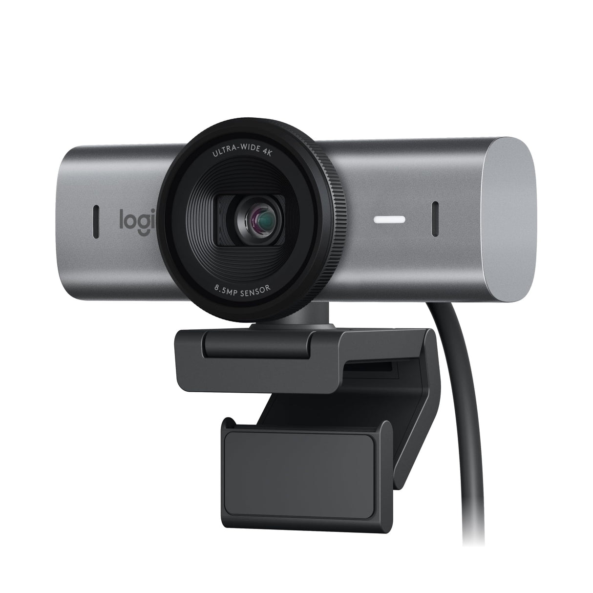 Logitech MX Brio Ultra HD 4K para Colaboración y Streaming Cámara Web, 1080p a 60 FPS, Dos Micrófonos Reductores de Ruido, USB-C, Tapa, Compatible con Microsoft Teams, Zoom, Google Meet, Grafito